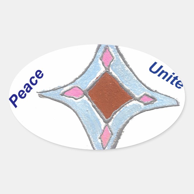 Peace Love Unity hakuna matata .png Oval Sticker (Front)