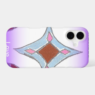 Peace Love Unity Mandala Purple & White Graphic