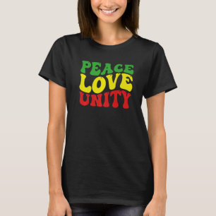 Peace Love Unity Reggae Roots Jamaica Rasta Reggae T-Shirt