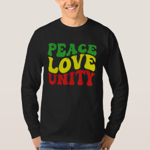Peace Love Unity Reggae Roots Jamaica Rasta Reggae T-Shirt