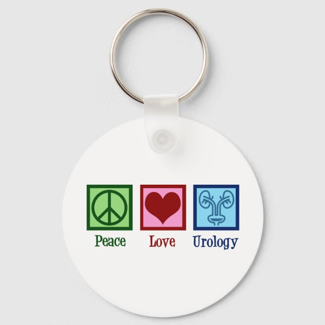 Peace Love Urology Keychain (Front)