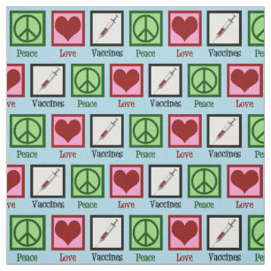 Peace Love Vaccines Fabric
