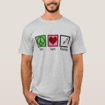 Peace Love Vaccines T-Shirt<br><div class="desc">Peace Love Vaccines Pro Vaccination gift for a pediatrician who promotes herd immunity with vaccinations.</div>