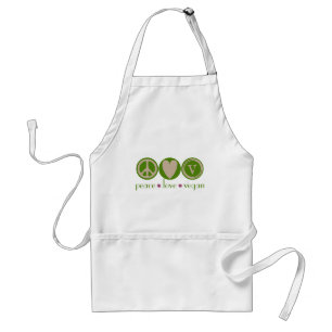 Peace Love Vegan Standard Apron