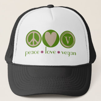 Peace Love Vegan Trucker Hat