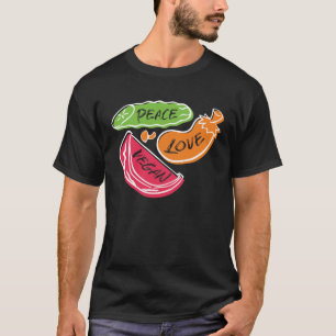 Peace Love Vegan  Vegan Day T-Shirt