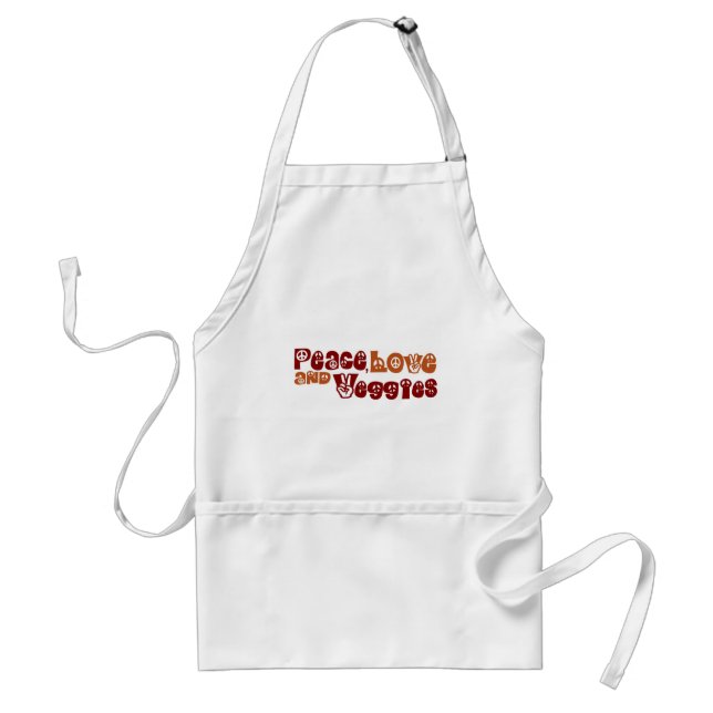 Peace Love Veggies Standard Apron (Front)