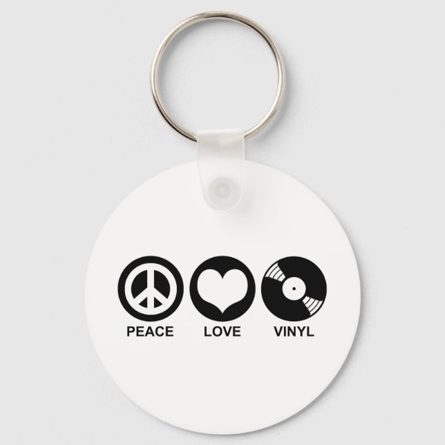 Peace Love Vinyl Keychain (Front)