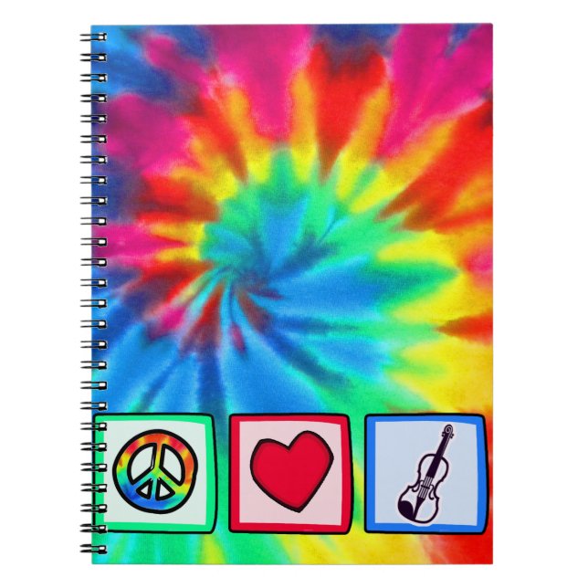 Peace, Love, Violins Notebook (Front)