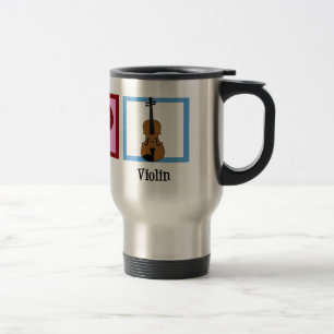 Peace Love Violins Travel Mug