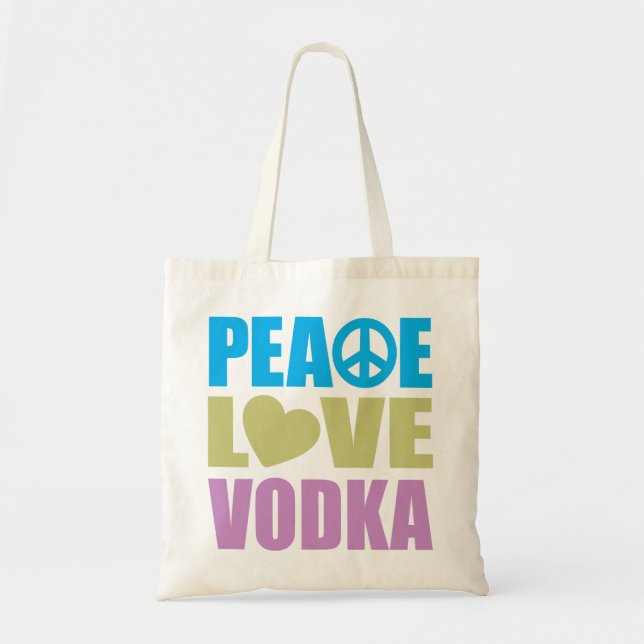 Peace Love Vodka Tote Bag (Front)