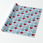 Peace Love Volleyball Pattern Wrapping Paper<br><div class="desc">A pretty volleyball player gift featuring a cute pattern of a peace sign,  heart,  and ball. A cool present for an indoor or beach volleyball coach for Christmas.</div>