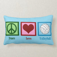 Peace Love Volleyball Personalized Blue