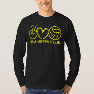 Peace Love Volleyball Sports Mom Game Day Team Coa T-Shirt
