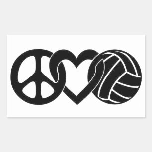 Peace Love Volleyball Sticker