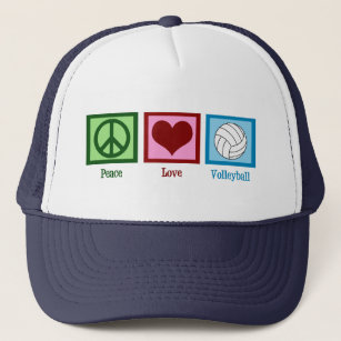 Peace Love Volleyball Trucker Hat