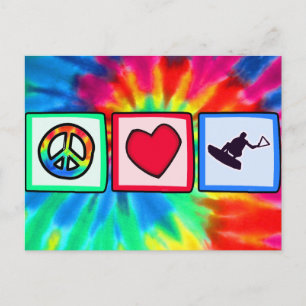 Peace, Love, Wakeboarding Postcard