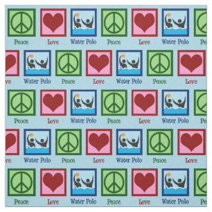 Peace Love Water Polo Fabric