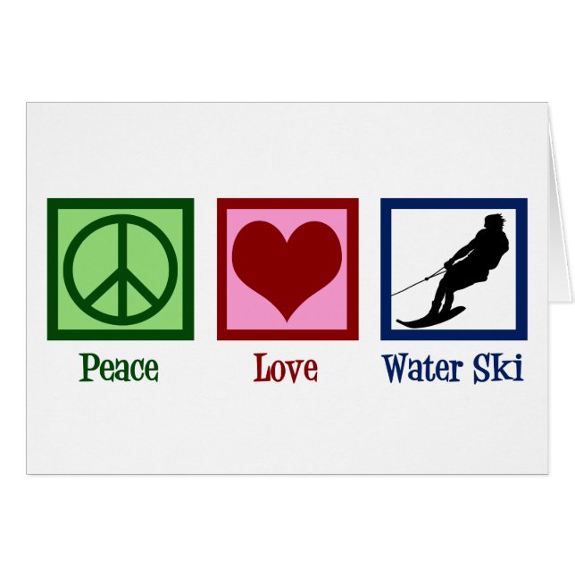 Peace Love Water Ski (Front Horizontal)
