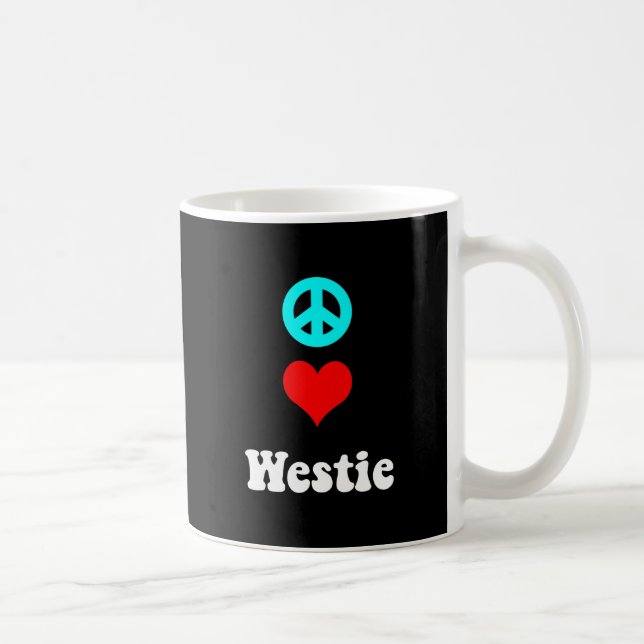 Peace love Westie Coffee Mug (Right)