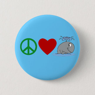 Peace Love Whales T shirts, Travel Mugs, Gifts 2 Inch Round Button