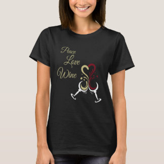 Peace Love Wine Slim Fit T-Shirt
