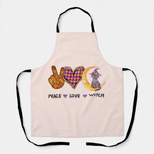 Peace Love Witch – Halloween Design Apron