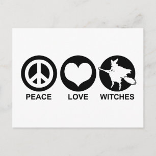 Peace Love Witches Postcard