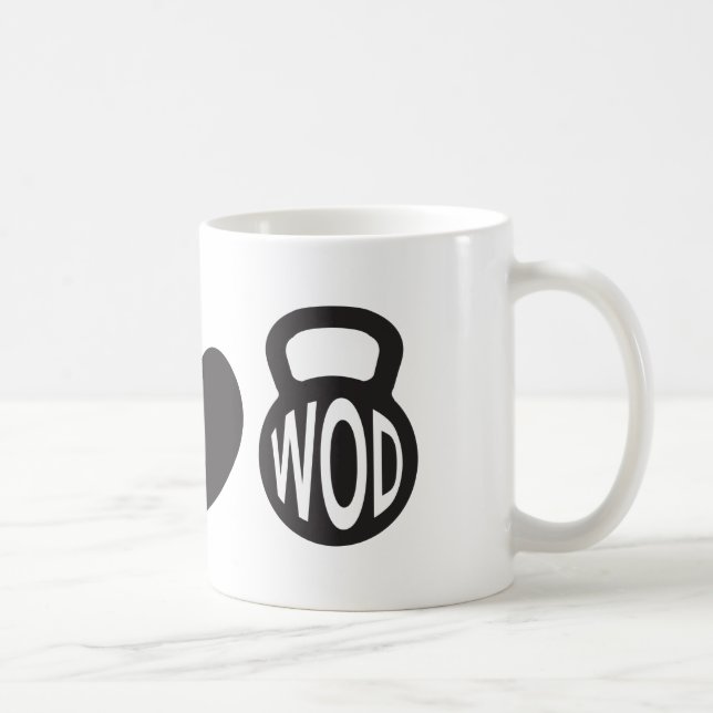 Peace, Love, & WOD" Mug (Right)