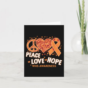 Peace Love Wolf Hirschhorn Syndrome Awareness Day  Card