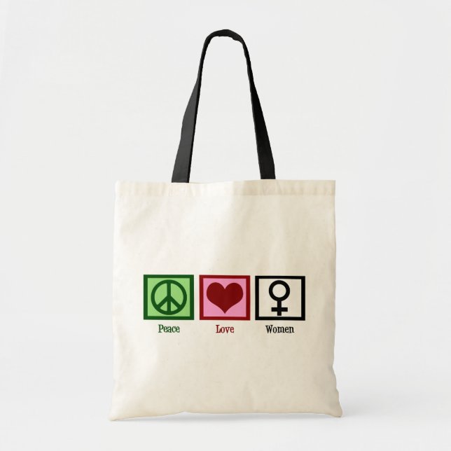 Peace Love Women Tote Bag (Front)