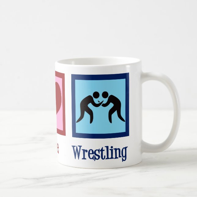 Peace Love Wrestling Coffee Mug (Right)