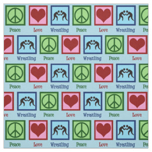Peace Love Wrestling Fabric