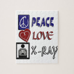 PEACE LOVE X-RAY RADIOLOGY JIGSAW PUZZLE