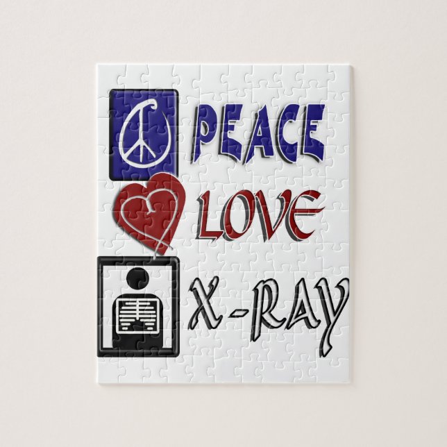 PEACE LOVE X-RAY RADIOLOGY JIGSAW PUZZLE (Vertical)