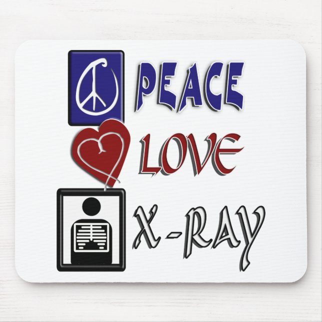 PEACE LOVE XRAY MOUSE PAD (Front)