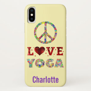 Peace Love Yoga Colourful Spiritual Case-Mate iPhone Case