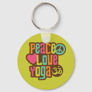 Peace Love Yoga Keychain