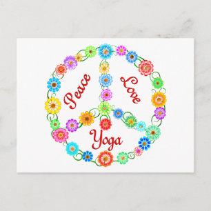 Peace Love Yoga Postcard