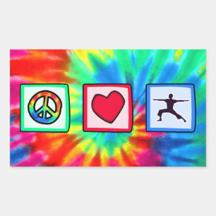 Peace, Love, Yoga Sticker