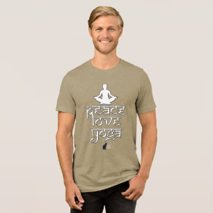 Peace Love Yoga T-Shirt Tri-Blend Shirt