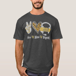 Peace Loves 911 Dispatcher Cute Dispatcher Gifts T-Shirt