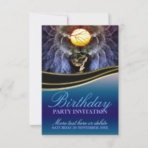 Peace Lunar Magic Birthday Party Invitation
