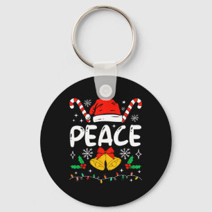 Peace Matching I Come In Peace Couples Santa Hat C Keychain