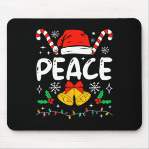 Peace Matching I Come In Peace Couples Santa Hat C Mouse Pad