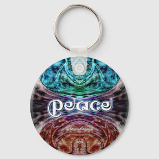 Peace Meditation Graphic Keychain