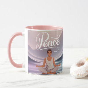 Peace Meditation Mug Lotus Position
