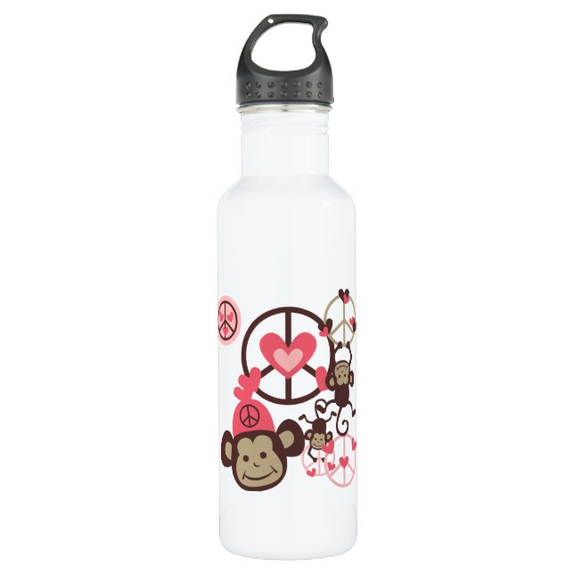 Peace Monkey 710 Ml Water Bottle (Front)
