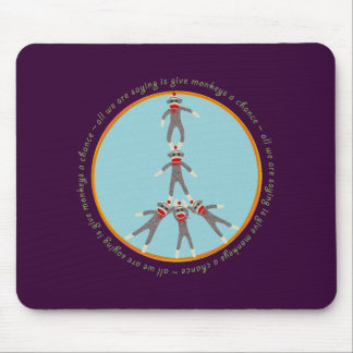Peace Monkeys Mouse Pad