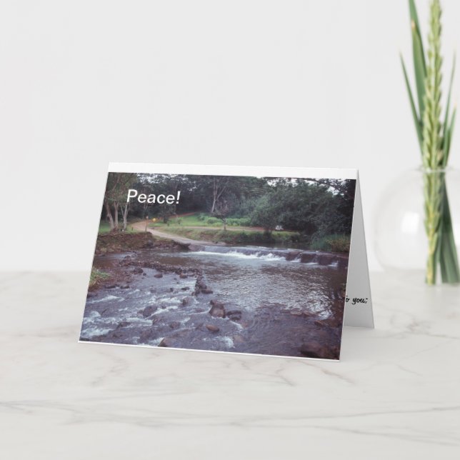 Peace Notecard  Hawaii Stream (Front)